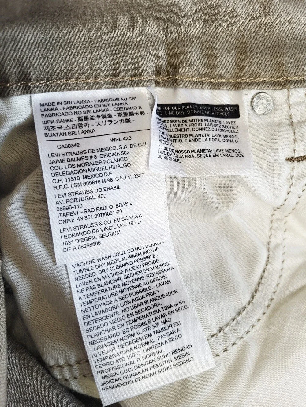 Levi Straus Women's Tan Mid Rise Skinny Stretch Denim Jeans Size 10M W30/L32